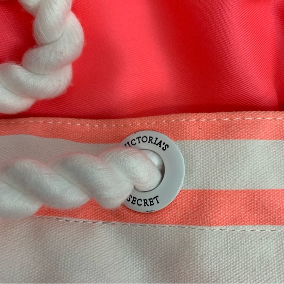 Victoria’s Secret Striped Logo Canvas Tote - Picture 5 of 6